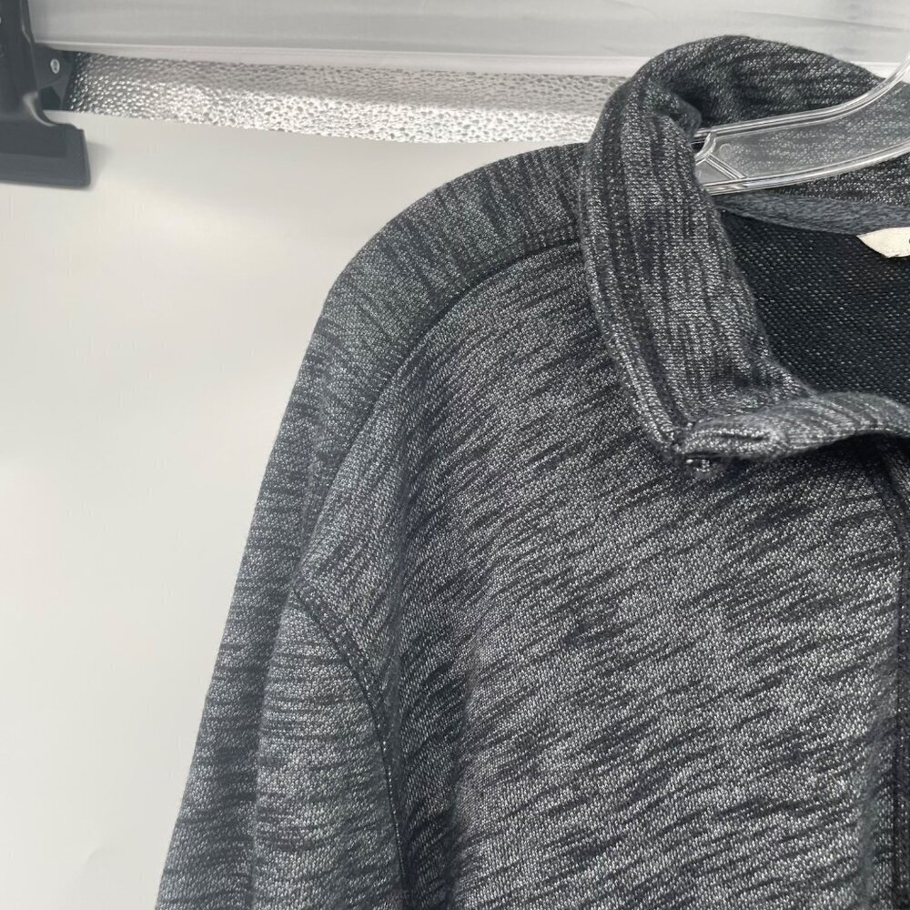 Calvin Klein Womens 1/4 Zip Pullover Sweater Long Sleeve Gray/Black Size XL - Picture 5 of 9